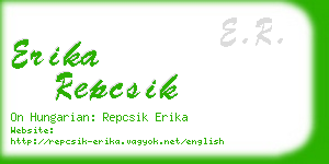 erika repcsik business card